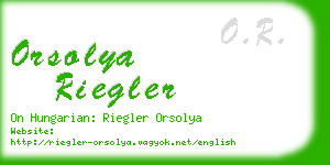 orsolya riegler business card